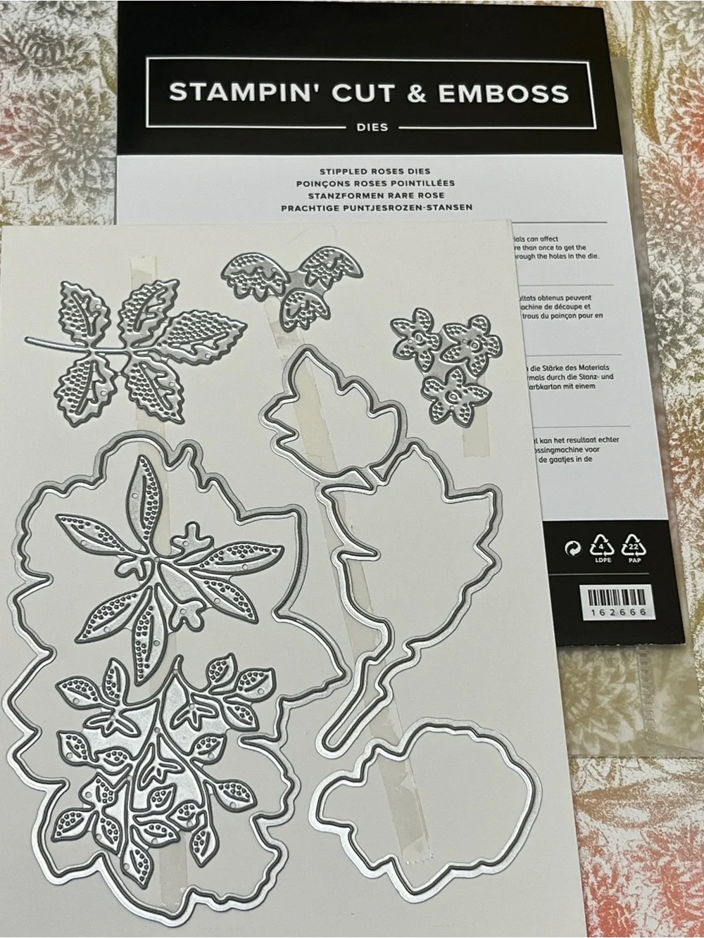 Stampin’ Up! Stippled Roses Bundle DSP Ribbon & Gems NEW